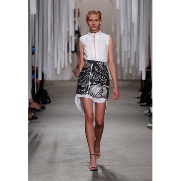 Milly Scribble Print Modern Mini Skirt - Picture 4 of 12